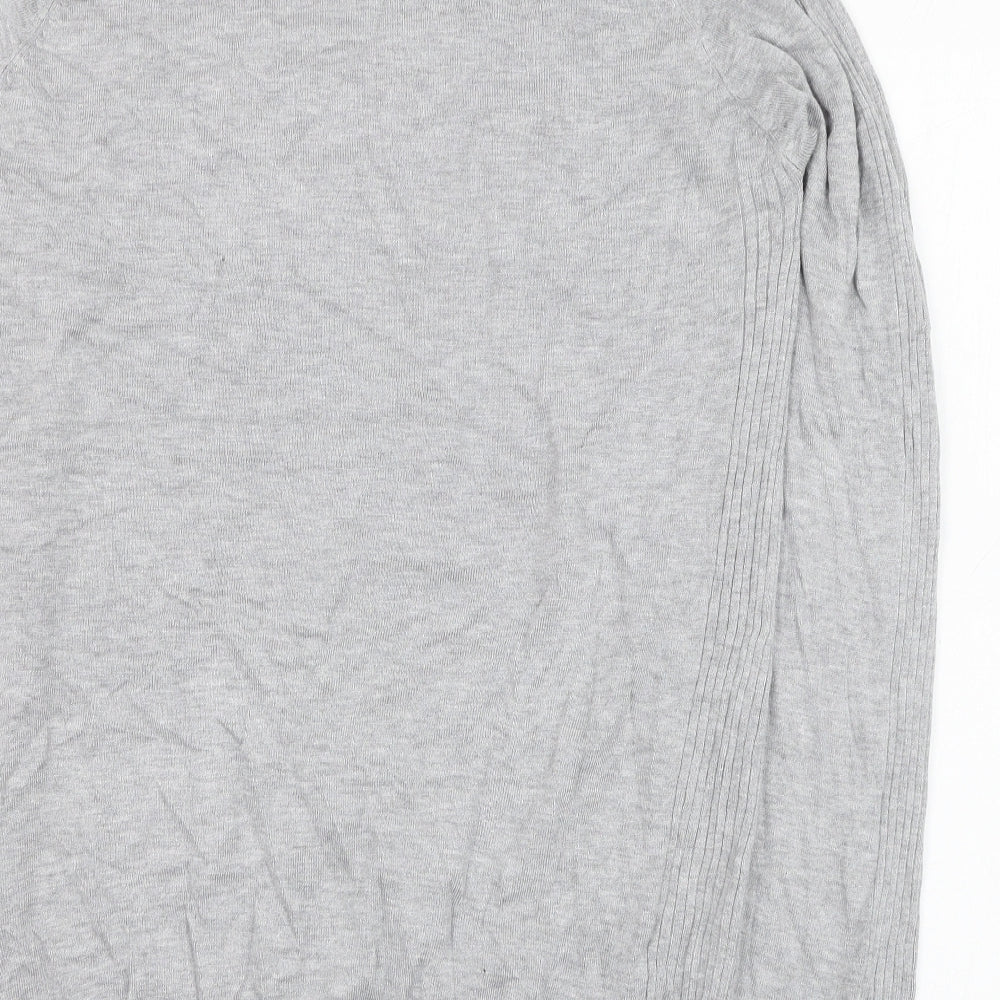 River Island Womens Grey Mock Neck Viscose Pullover Jumper Size S