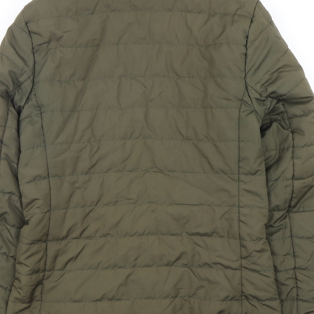 Marks & Spencer Womens Green Puffer Jacket Jacket Size 6 Zip