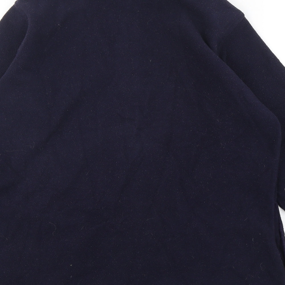EWM Womens Blue Polyester Full Zip Sweatshirt Size 14 Zip