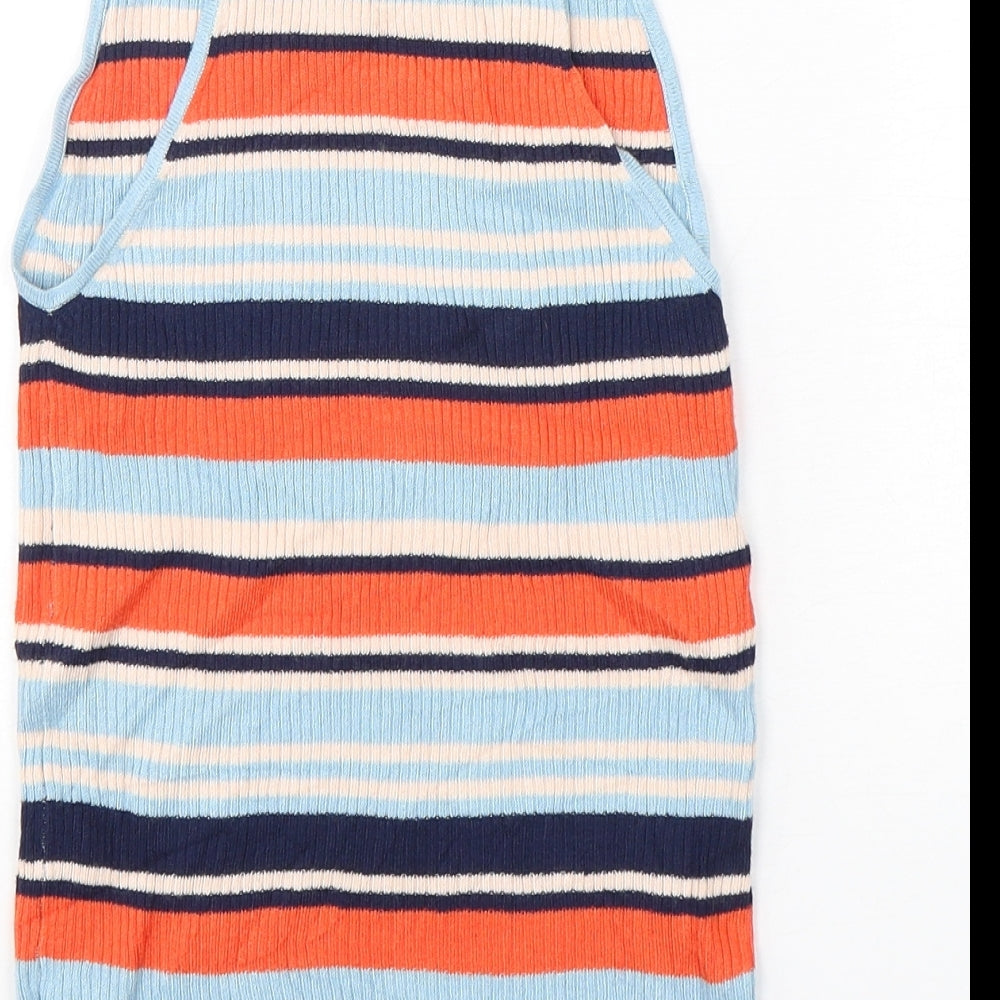 Atmosphere Womens Multicoloured Round Neck Striped Viscose Vest Jumper Size 10