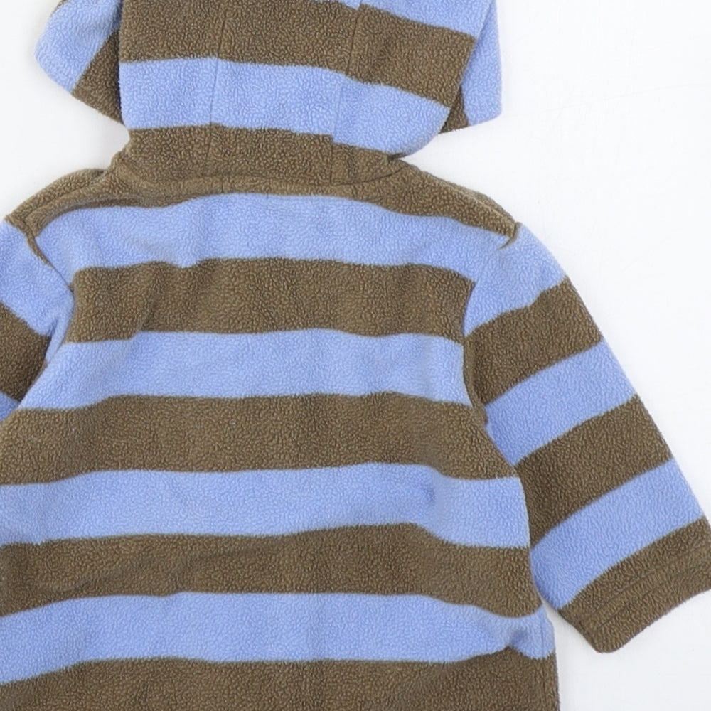 Cherokee Baby Blue Striped Jacket Size 0-3 Months Zip