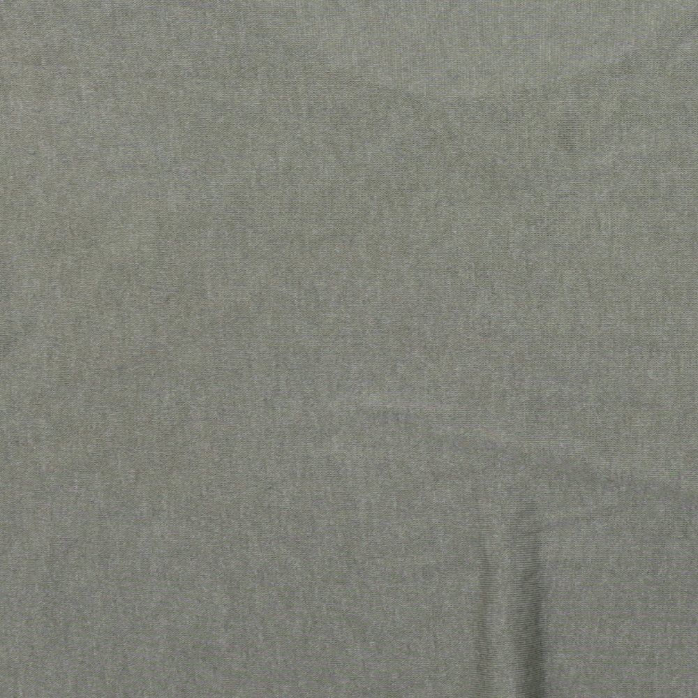 Preworn Womens Green Viscose Basic T-Shirt Size 8 Boat Neck
