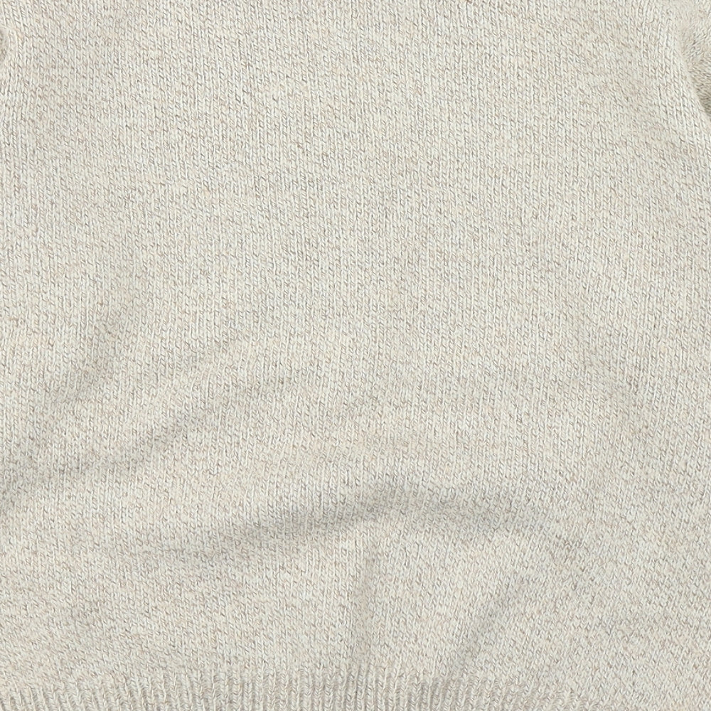Bertex Womens Beige Round Neck Acrylic Pullover Jumper Size 14