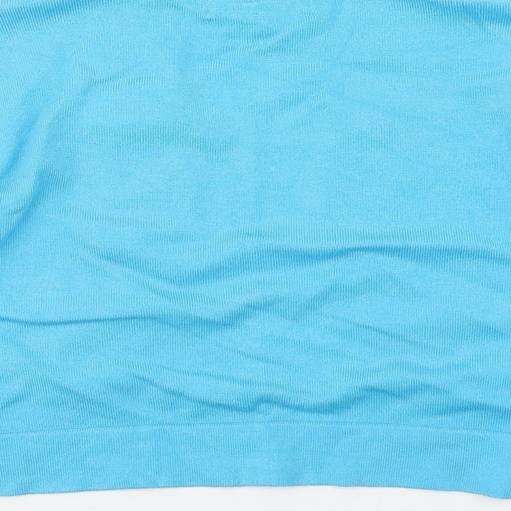 Gerard Womens Blue V-Neck Viscose Shrug Jumper Size S