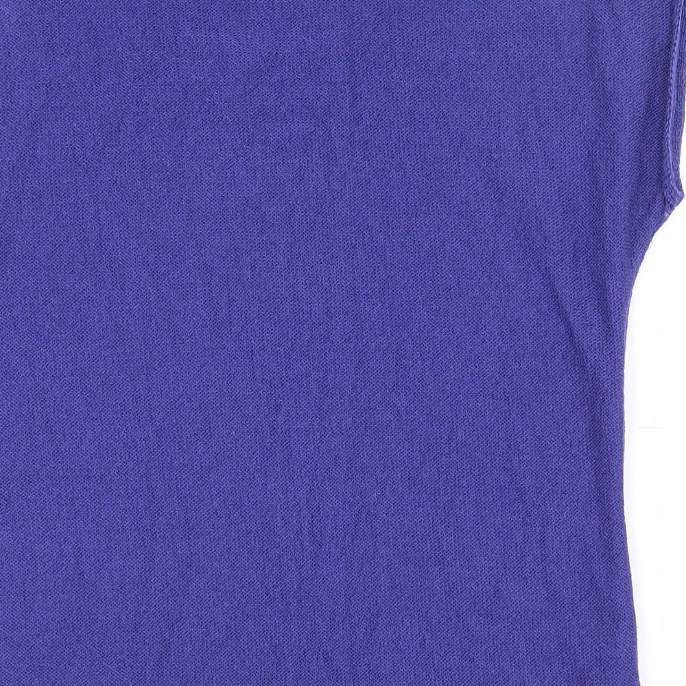 Papaya Womens Purple Scoop Neck Acrylic Pullover Jumper Size 12