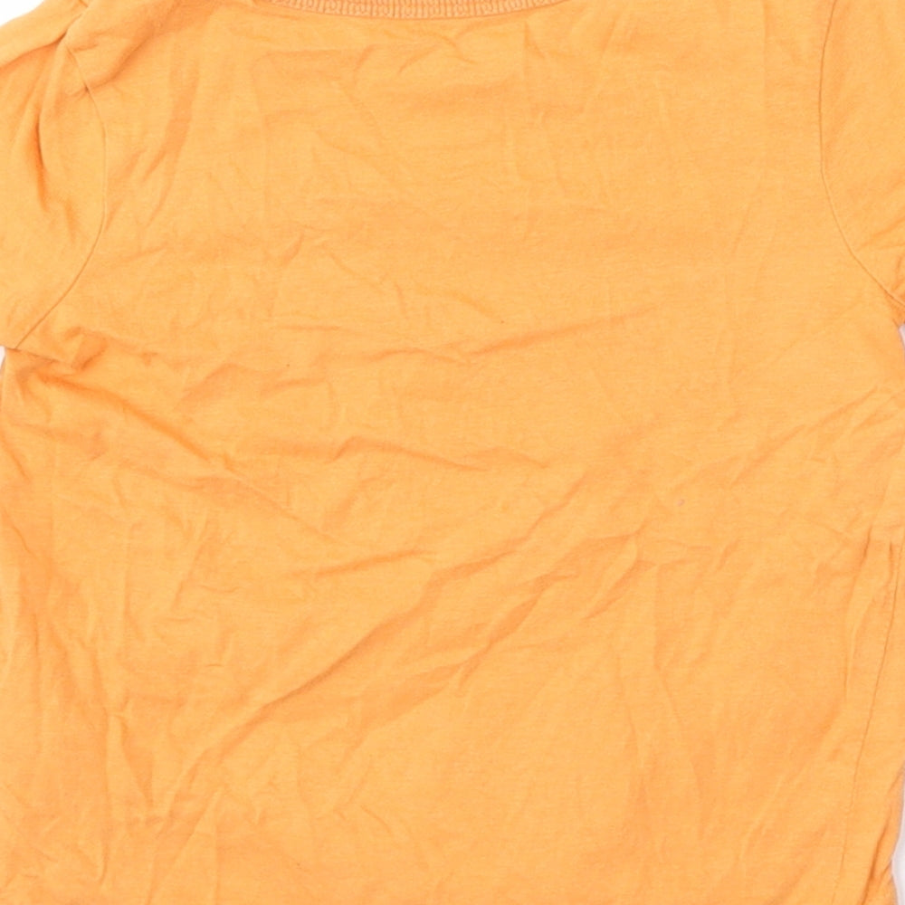 George Boys Orange Cotton Basic T-Shirt Size 12-18 Months Round Neck