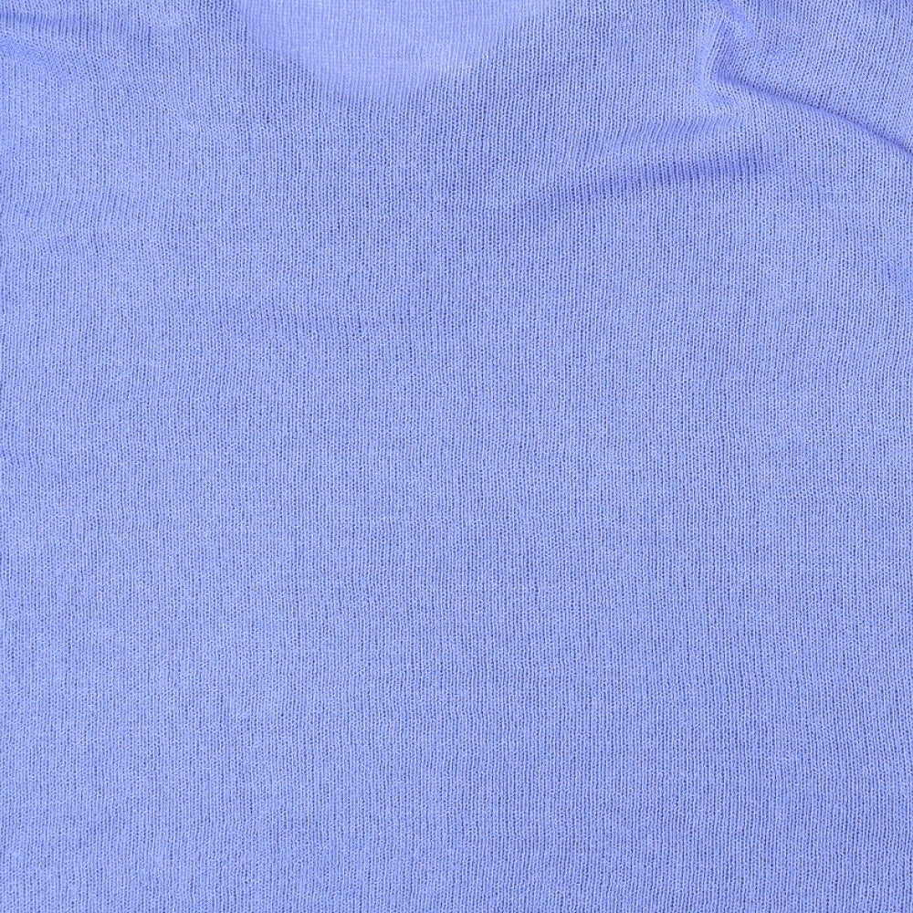 Slimma Womens Purple Round Neck Acrylic Pullover Jumper Size 16