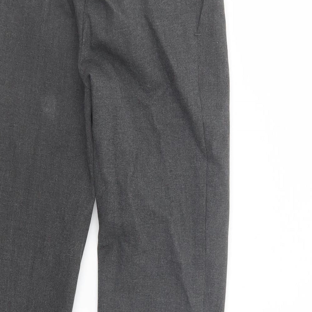 Marks & Spencer Boys Grey Polyester Dress Pants Trousers Size 8-9 Years Regular Button - School Wear