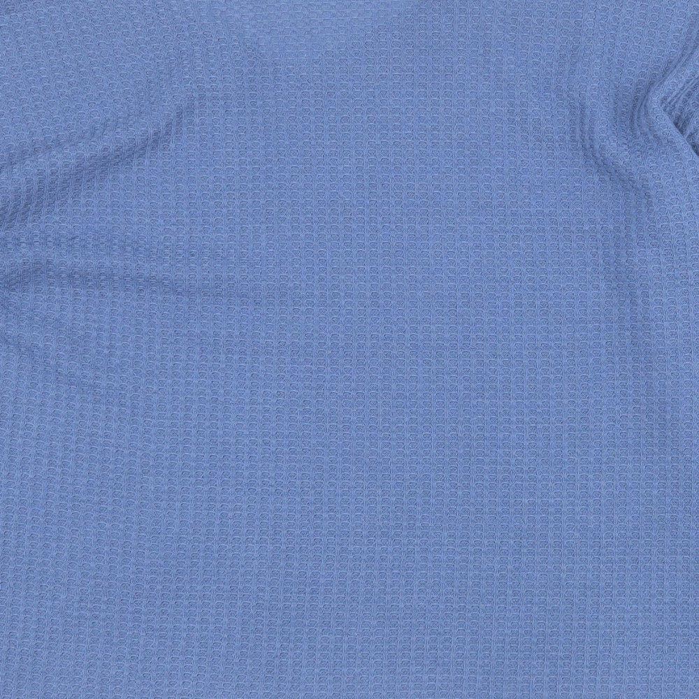 SheIn Womens Blue V-Neck Polyester Pullover Jumper Size L