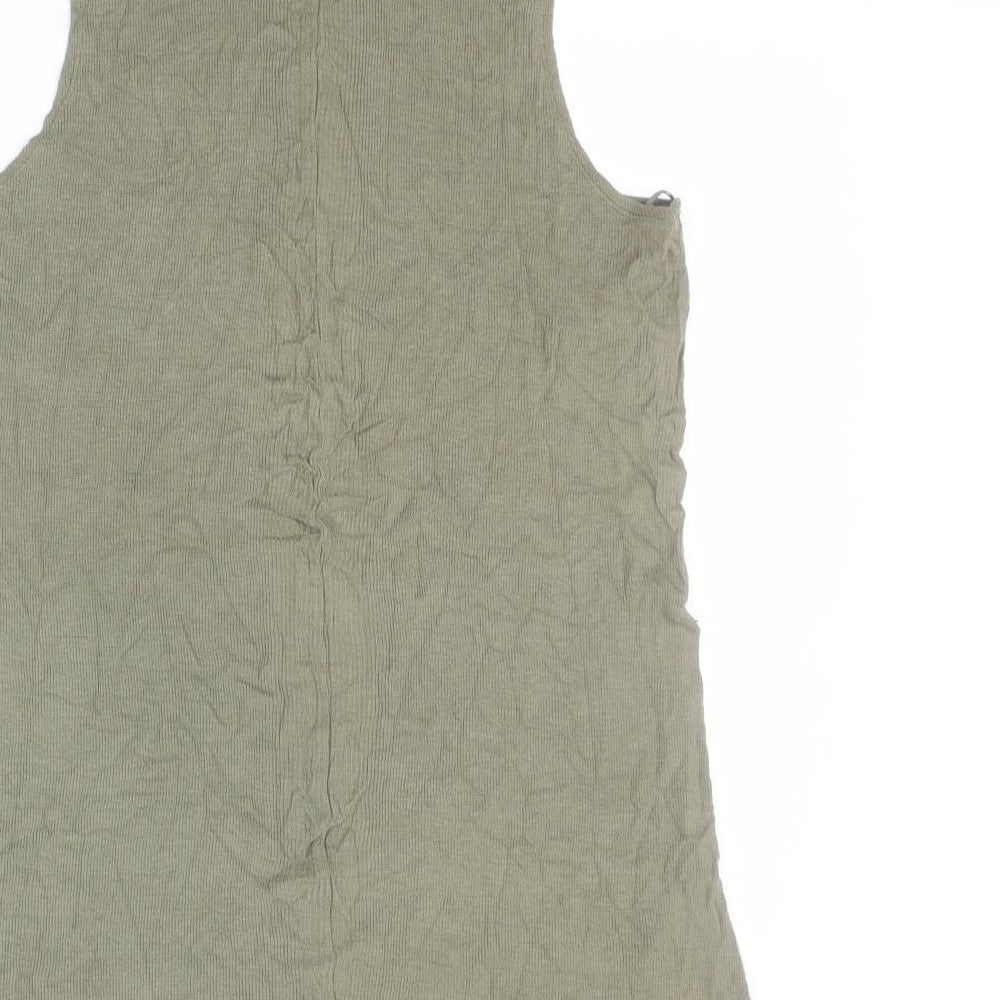 Papaya Womens Green Viscose Basic Tank Size 16 High Neck