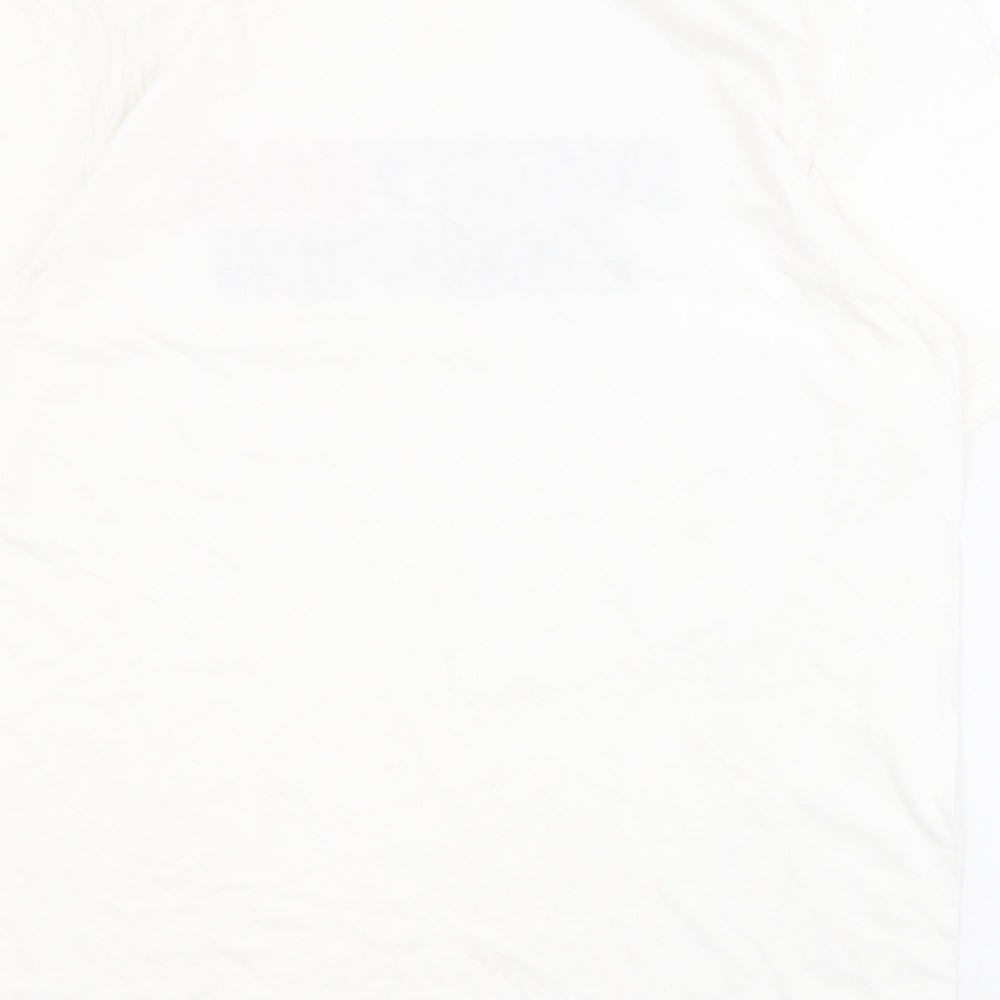 GAME Womens White 100% Cotton Basic Polo Size L Crew Neck