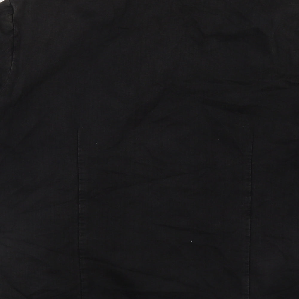 Brave Soul Womens Black Jacket Size XS Button