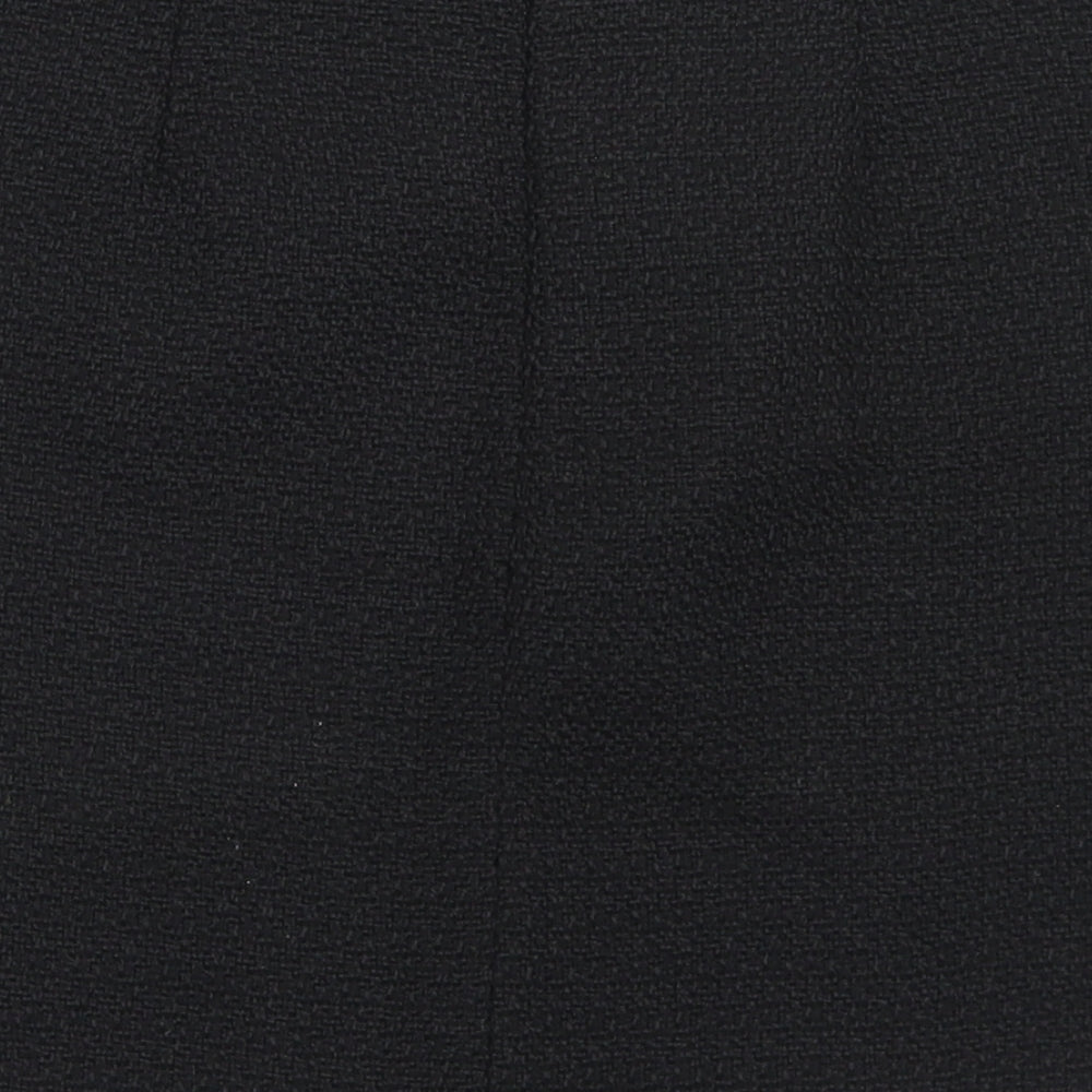 Dunnes Stores Womens Black Polyester A-Line Skirt Size 12 Zip