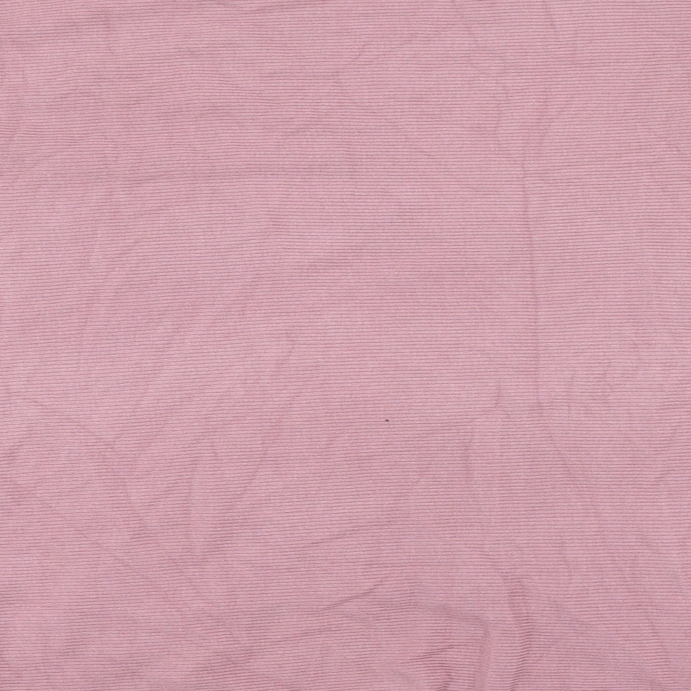 Studio Womens Pink Scoop Neck Viscose Pullover Jumper One Size - sequins around neckline