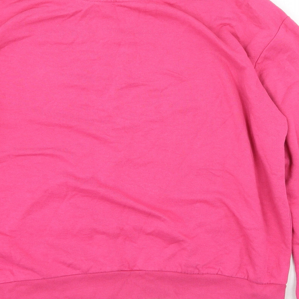 Clockhouse Womens Pink Scoop Neck Polyester Pullover Jumper Size S