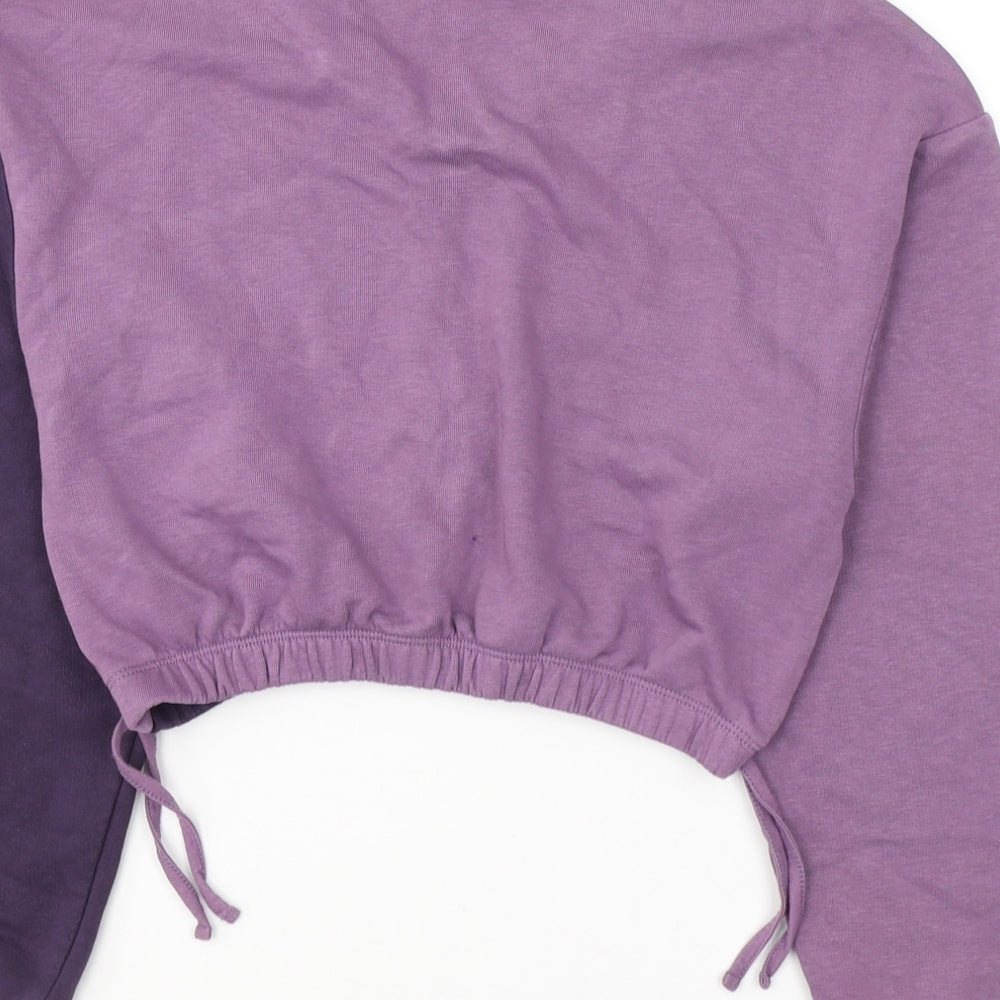 Candy Girls Purple Colourblock Cotton Pullover Sweatshirt Size 12 Years Pullover - Malibu California