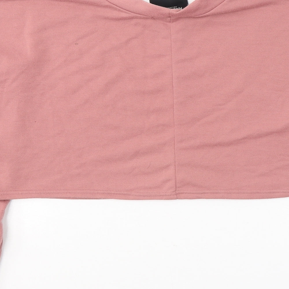 Nasty Gal Womens Pink Cotton Pullover Sweatshirt Size 10 Pullover