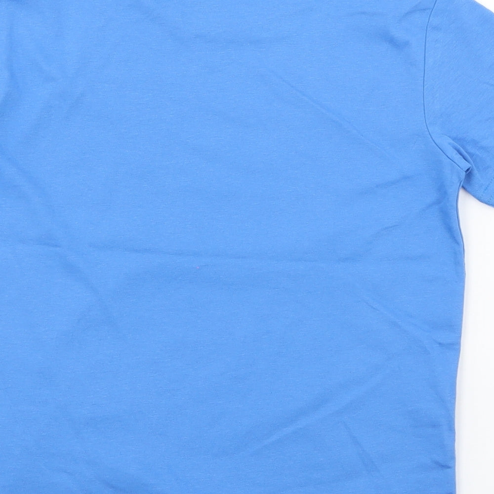 Losan Boys Blue Cotton Basic T-Shirt Size 6 Years Crew Neck - Skate