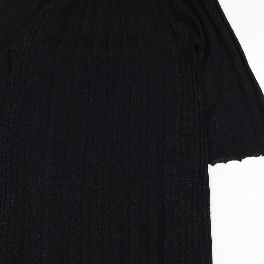 Atmosphere Womens Black Acrylic Shift Size 10 Round Neck Pullover