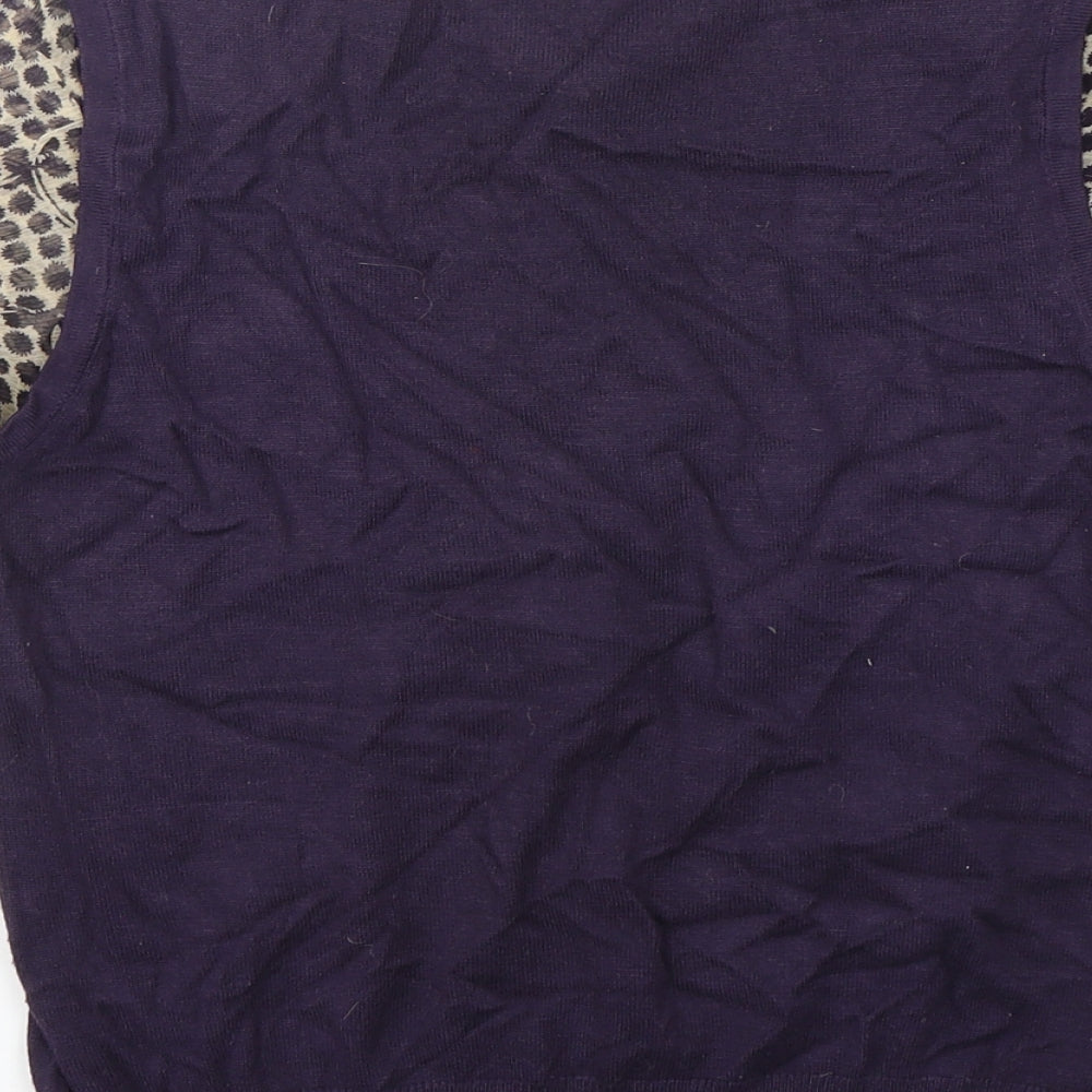 Zingara Womens Multicoloured Round Neck Animal Print Viscose Pullover Jumper Size 14