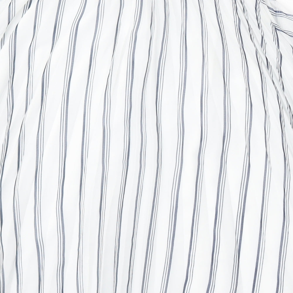 Atmosphere Womens Multicoloured Striped Polyester Pleated Skirt Size 6