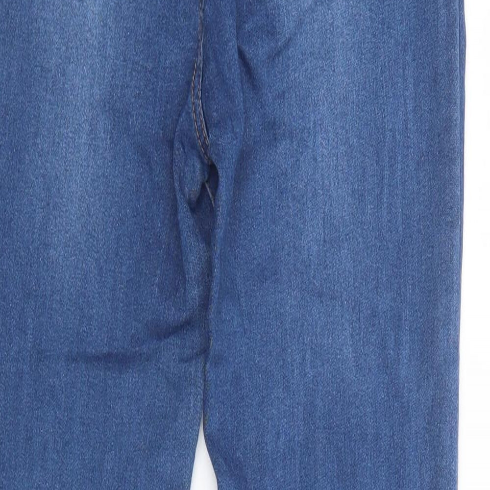 Peacocks Womens Blue Cotton Jegging Jeans Size 8 L28 in Regular Button