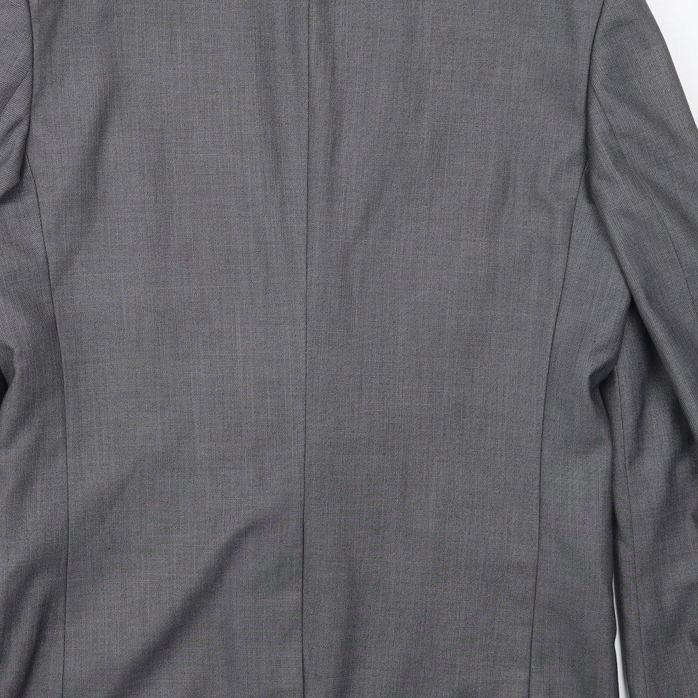 Cedarwood State Mens Grey Polyester Jacket Suit Jacket Size 40