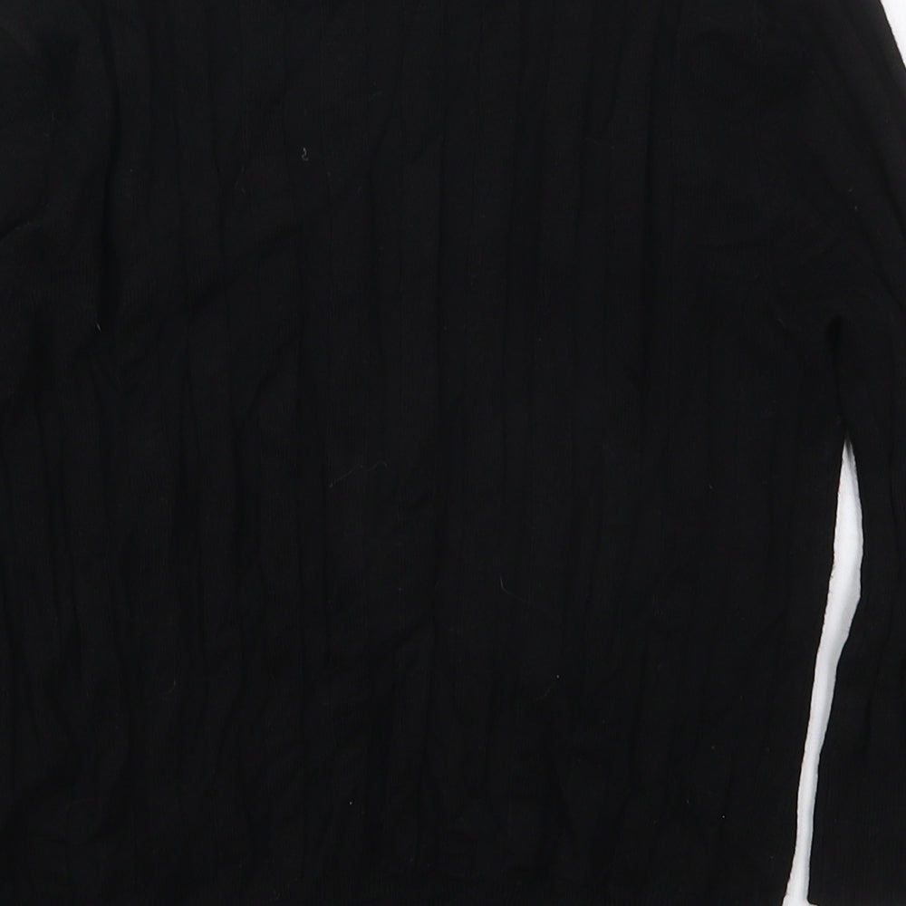 Boohoo Womens Black V-Neck Viscose Cardigan Jumper Size M