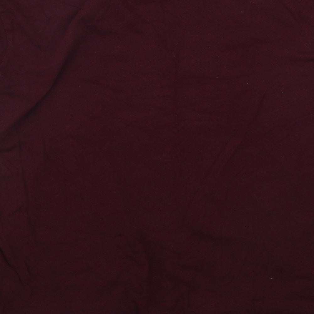 Primark Womens Purple Cotton Basic Blouse Size S Round Neck