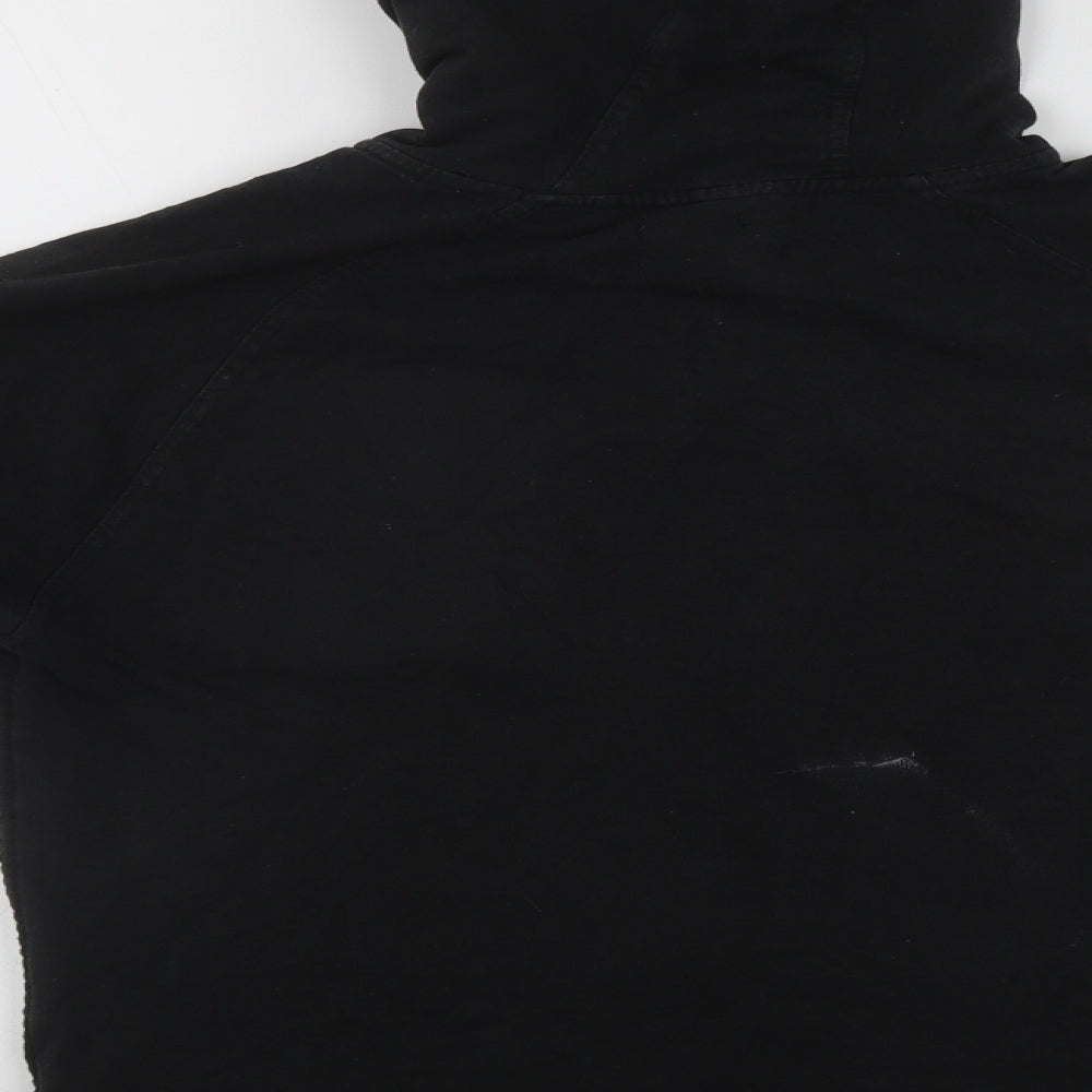 Centrered Mens Black Cotton Full Zip Hoodie Size S