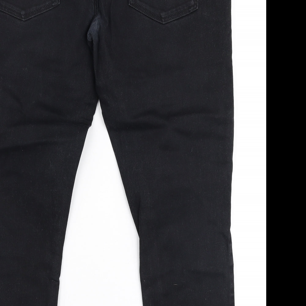 NEXT Mens Black Cotton Straight Jeans Size 36 in L26 in Regular Zip