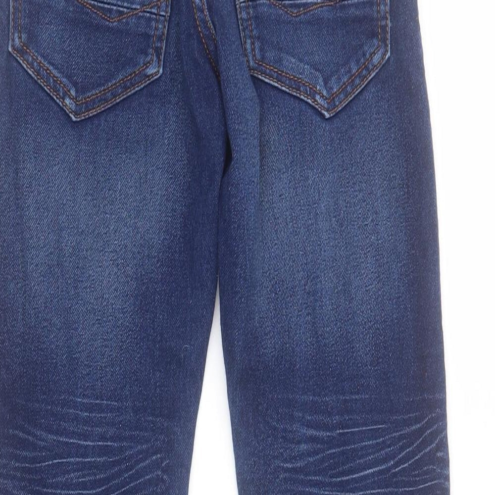 Next Boys Blue Cotton Skinny Jeans Size 9 Months Regular Zip