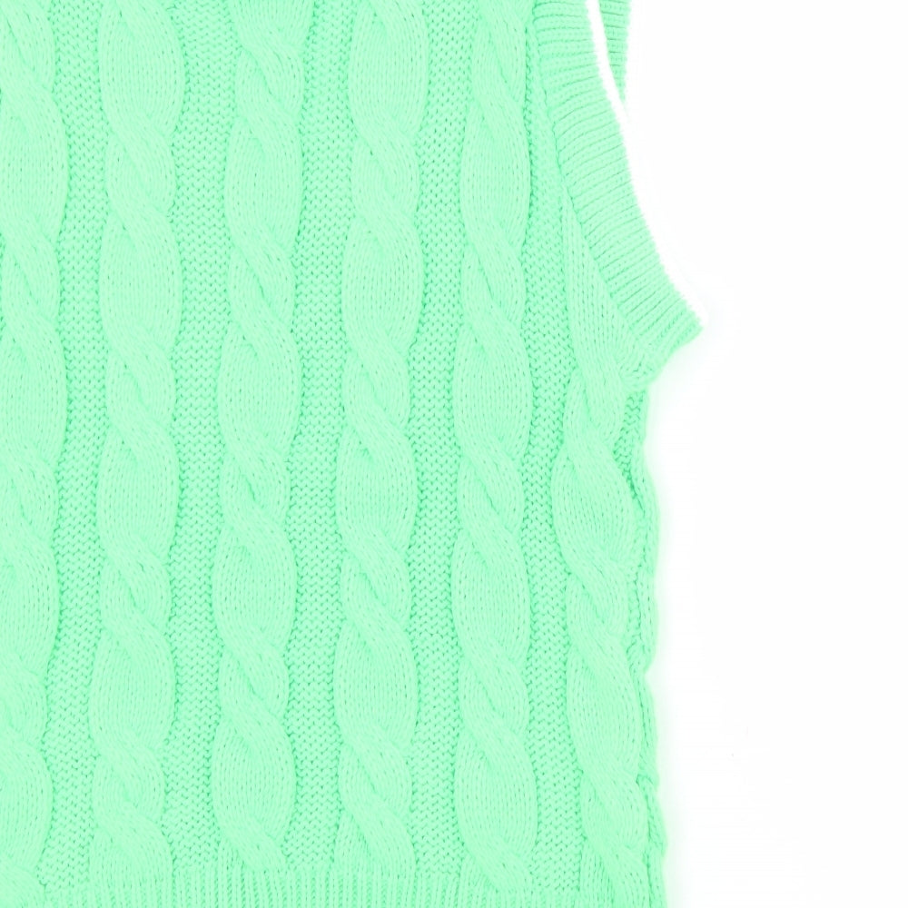 Vivichi Womens Green V-Neck Acrylic Vest Jumper Size XS