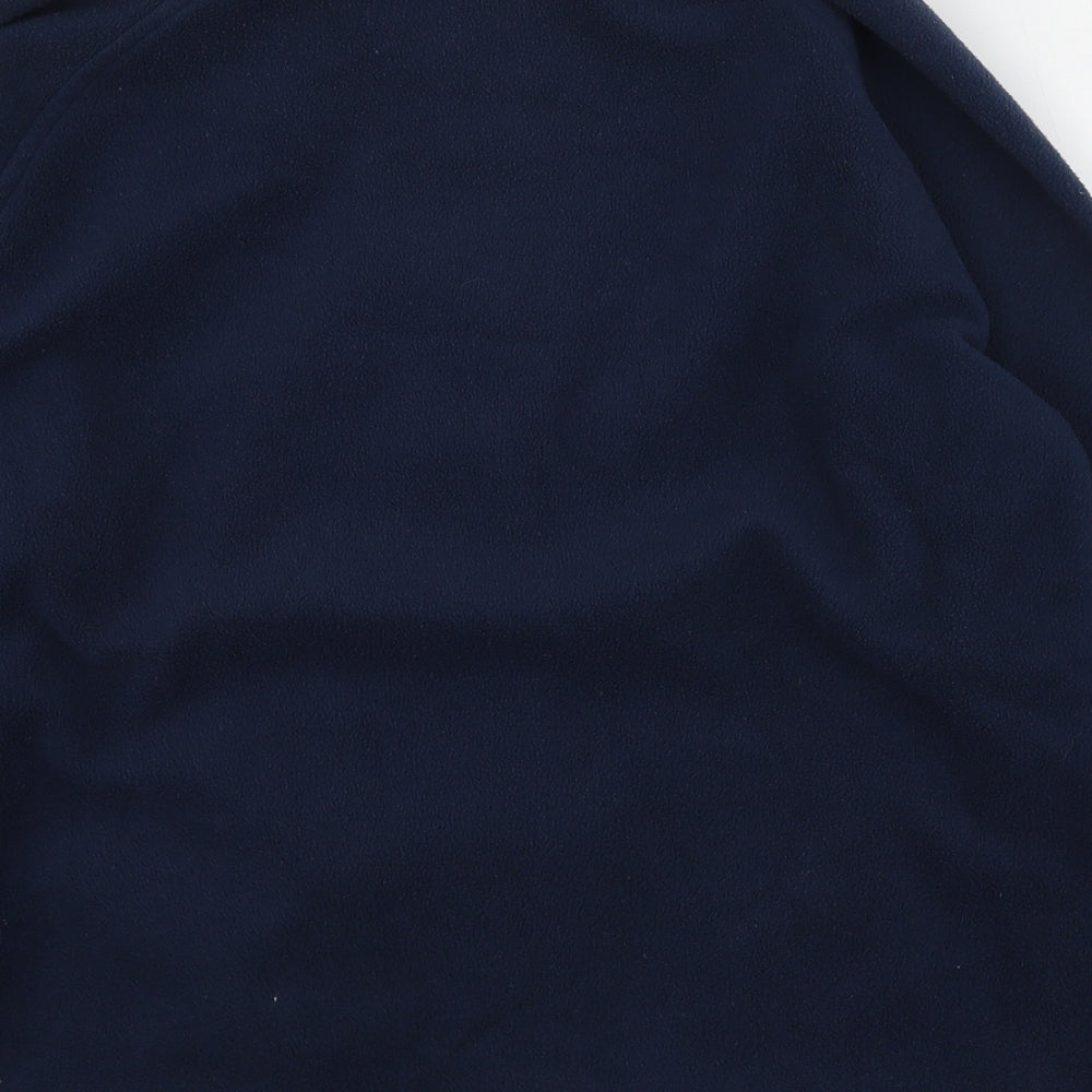 Tru collection Mens Blue High Neck Polyester Full Zip Jumper Size S