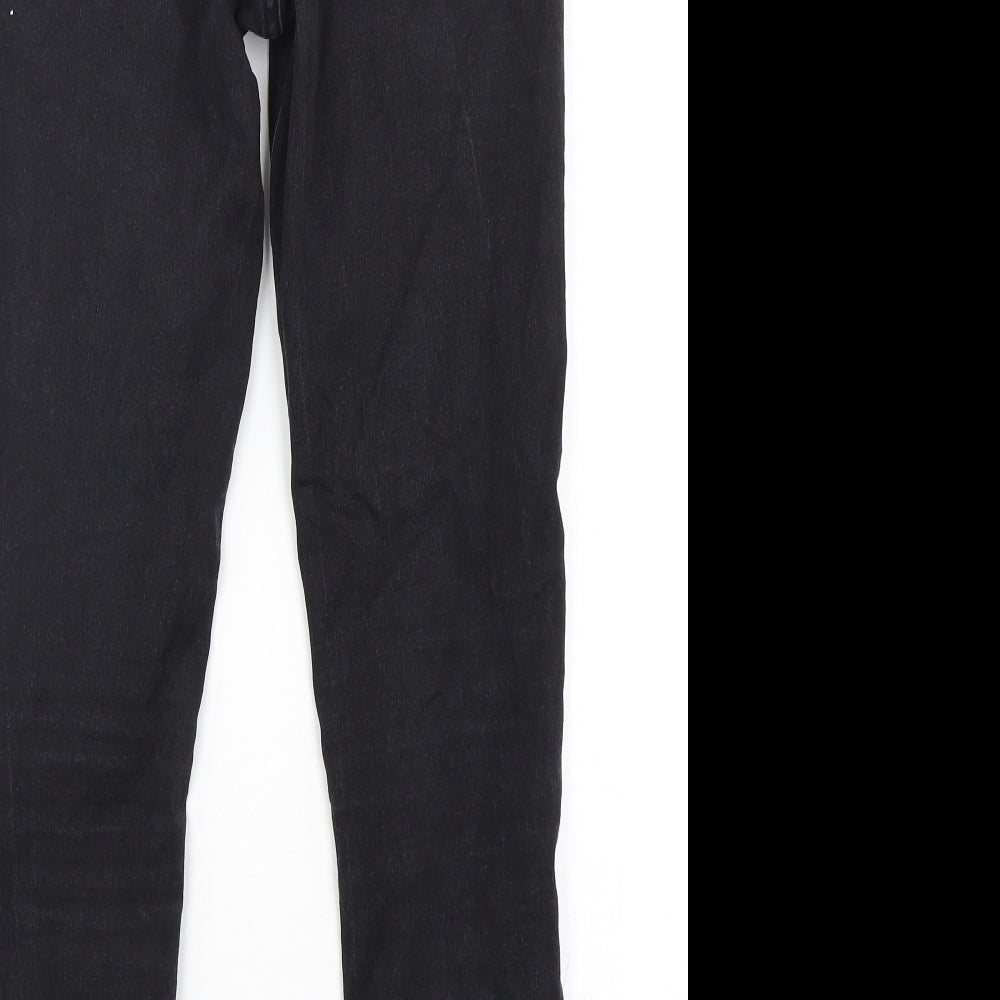 Marks & Spencer Womens Black Cotton Skinny Jeans Size 10 L29 in Regular Button