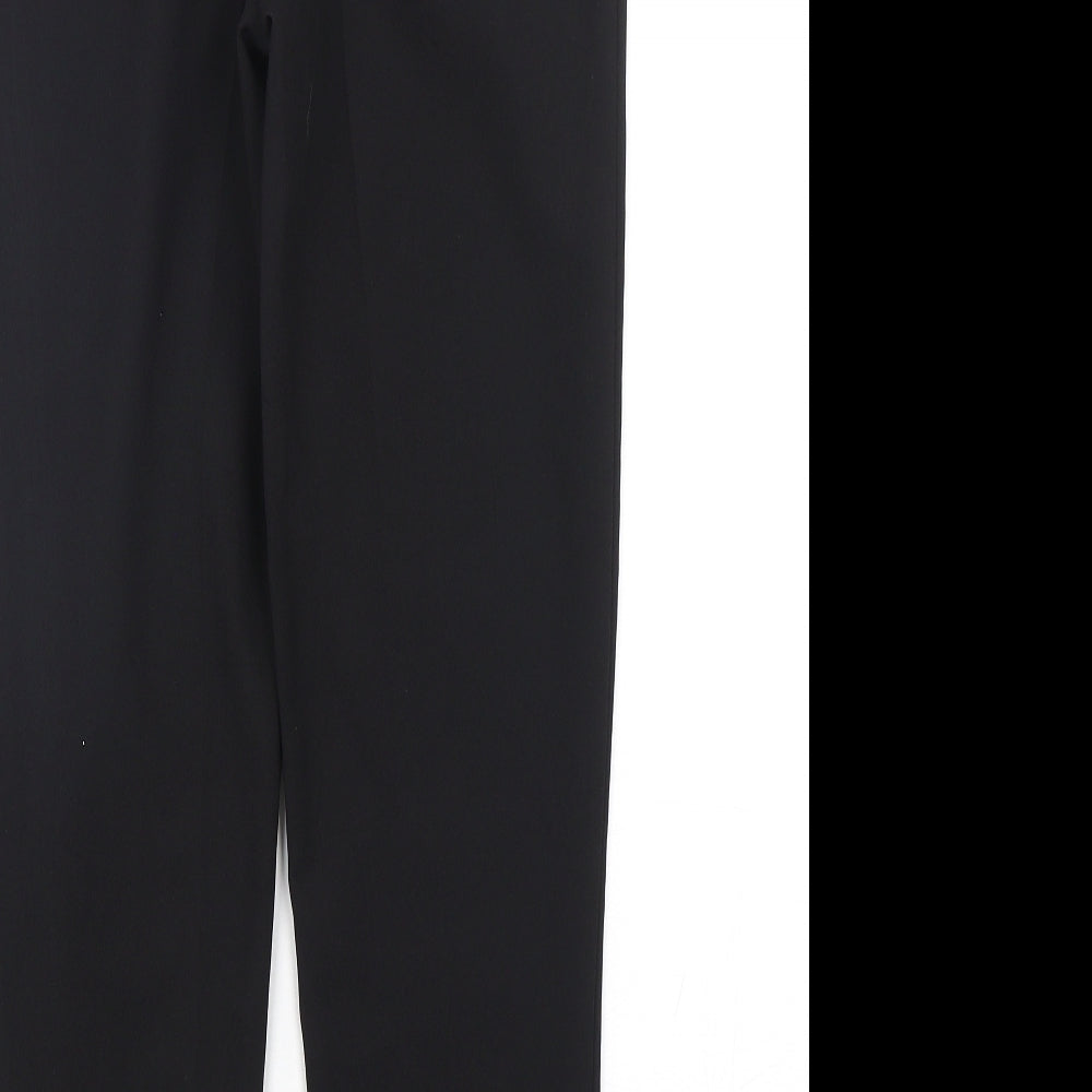 George Womens Black Polyester Trousers Size 8 L28 in Regular Hook & Eye