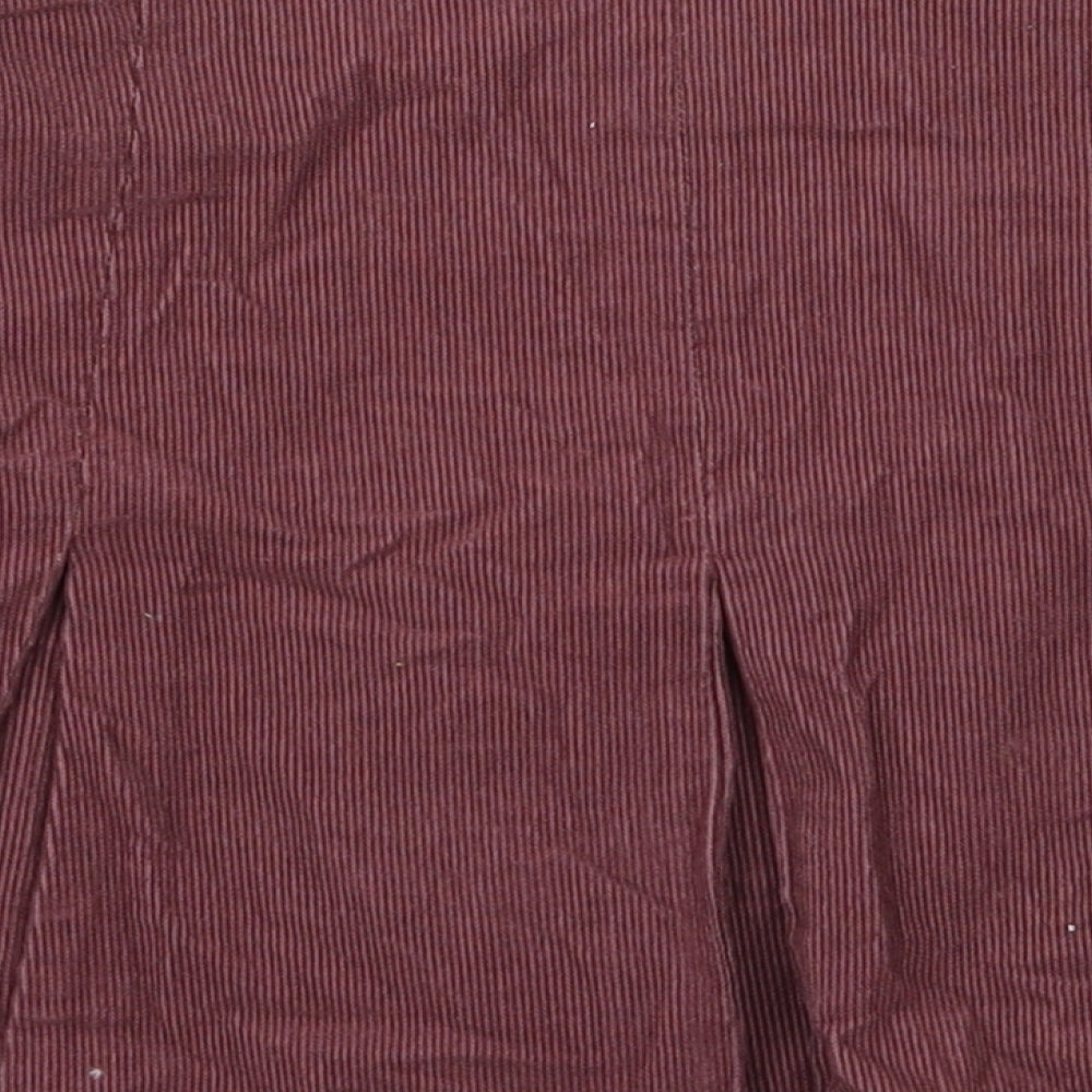 NEXT Girls Purple Cotton Skater Skirt Size 11 Years Regular Zip