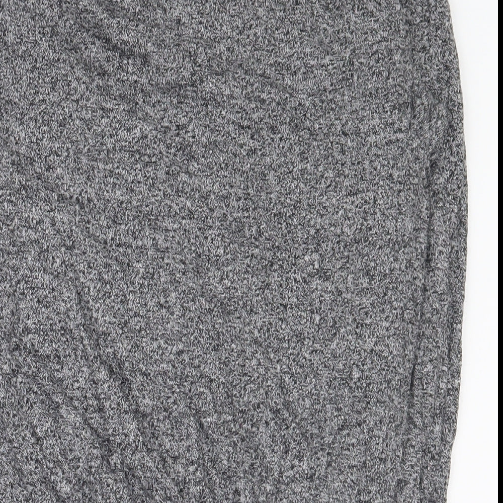 Marks and Spencer Womens Grey V-Neck Cotton Pullover Jumper Size 10