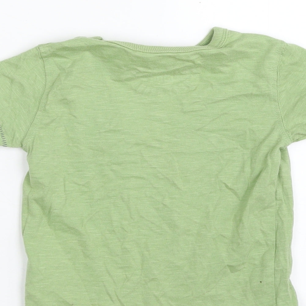 NEXT Baby Green 100% Cotton Basic T-Shirt Size 9-12 Months Crew Neck Pullover
