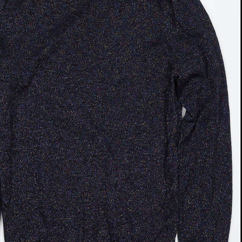 Dunnes Stores Womens Multicoloured Crew Neck Viscose Pullover Jumper Size S
