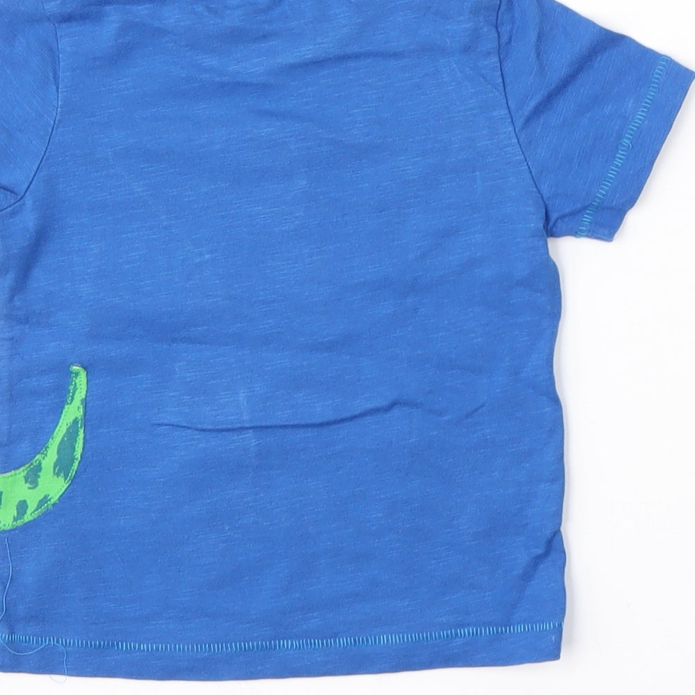 Mini Club Boys Blue Camel Basic T-Shirt Size 12-18 Months Round Neck - dinosaur