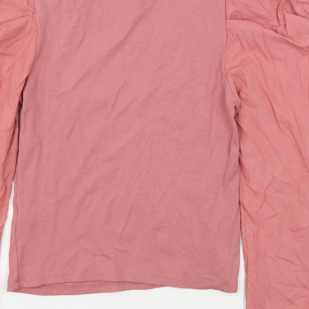 Primark Womens Pink Round Neck Cotton Pullover Jumper Size S