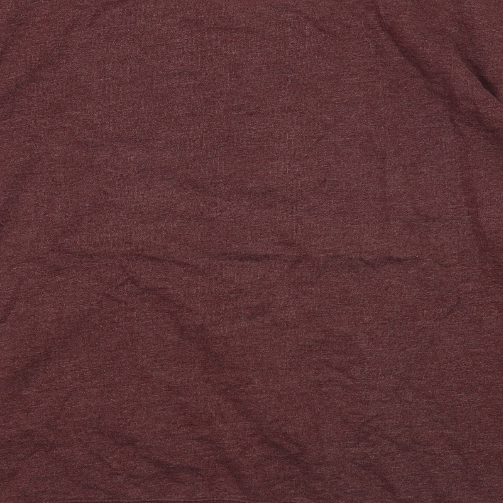 Marks & Spencer Mens Red Round Neck Cotton Pullover Jumper Size XL