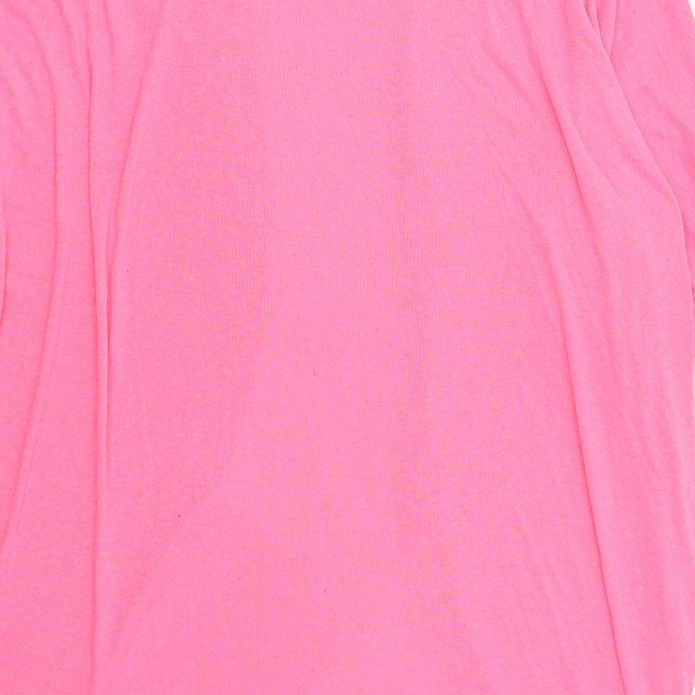 River Island Womens Pink V-Neck Polyester Cardigan Jumper Size 6