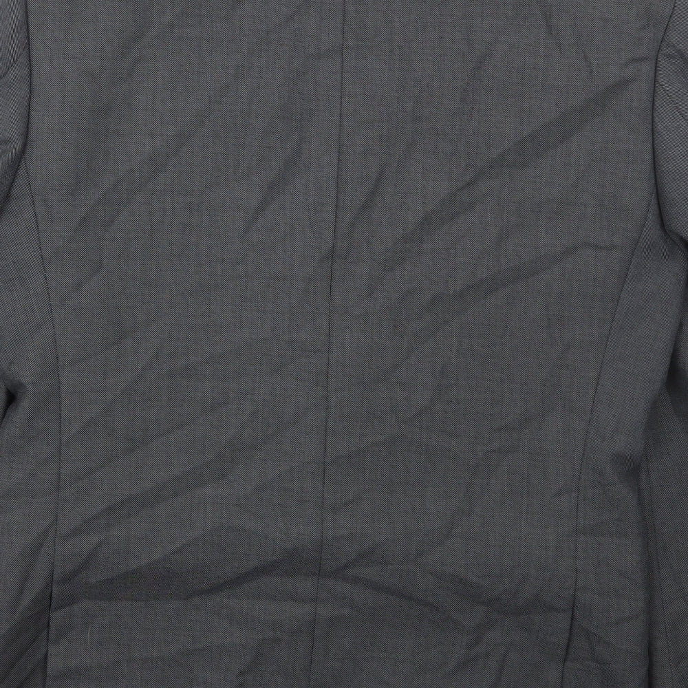 Burton Mens Grey Polyester Jacket Suit Jacket Size 38