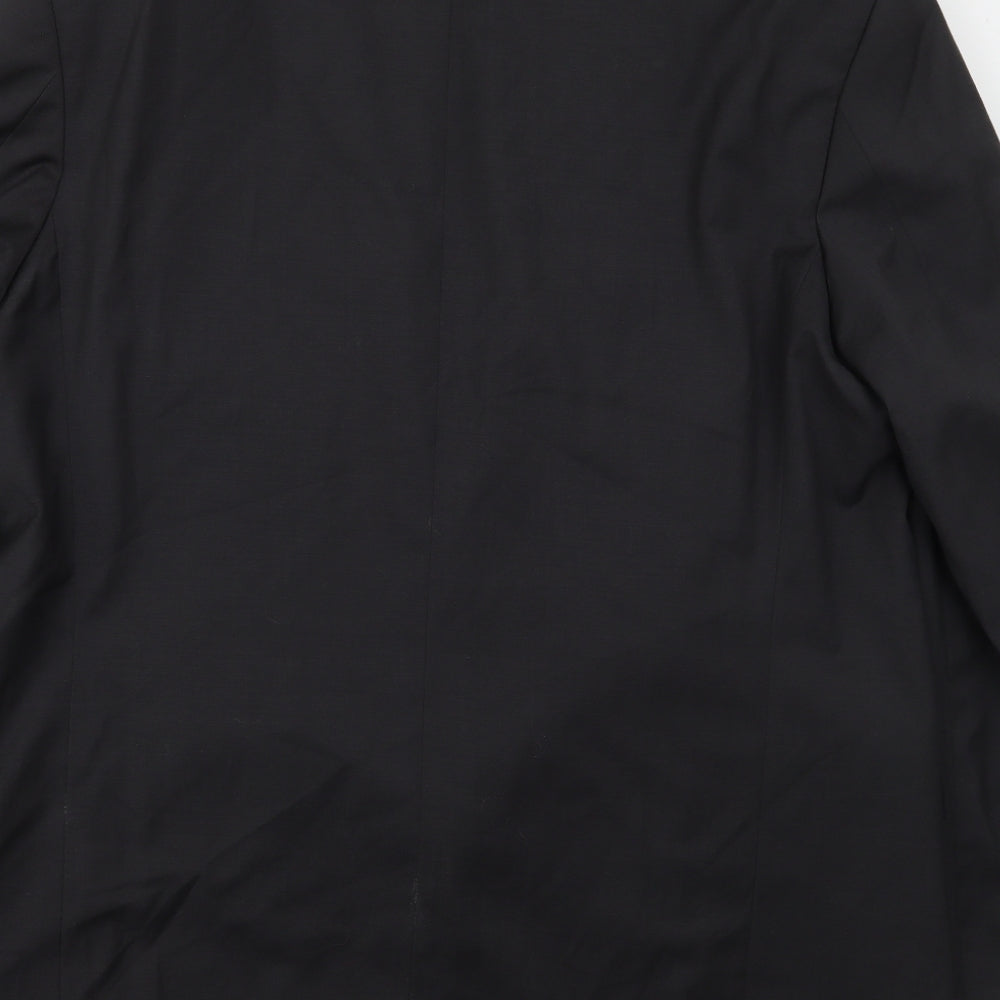 Preworn Mens Grey Polyester Jacket Suit Jacket Size 44