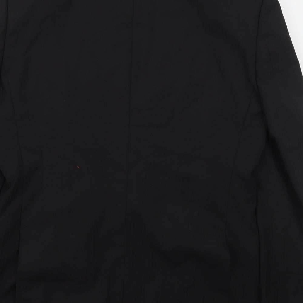 NEXT Mens Black Striped Wool Jacket Suit Jacket Size 38
