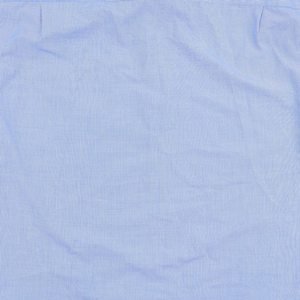 Marks & Spencer Mens Blue Polyester Button-Up Size M Collared Button