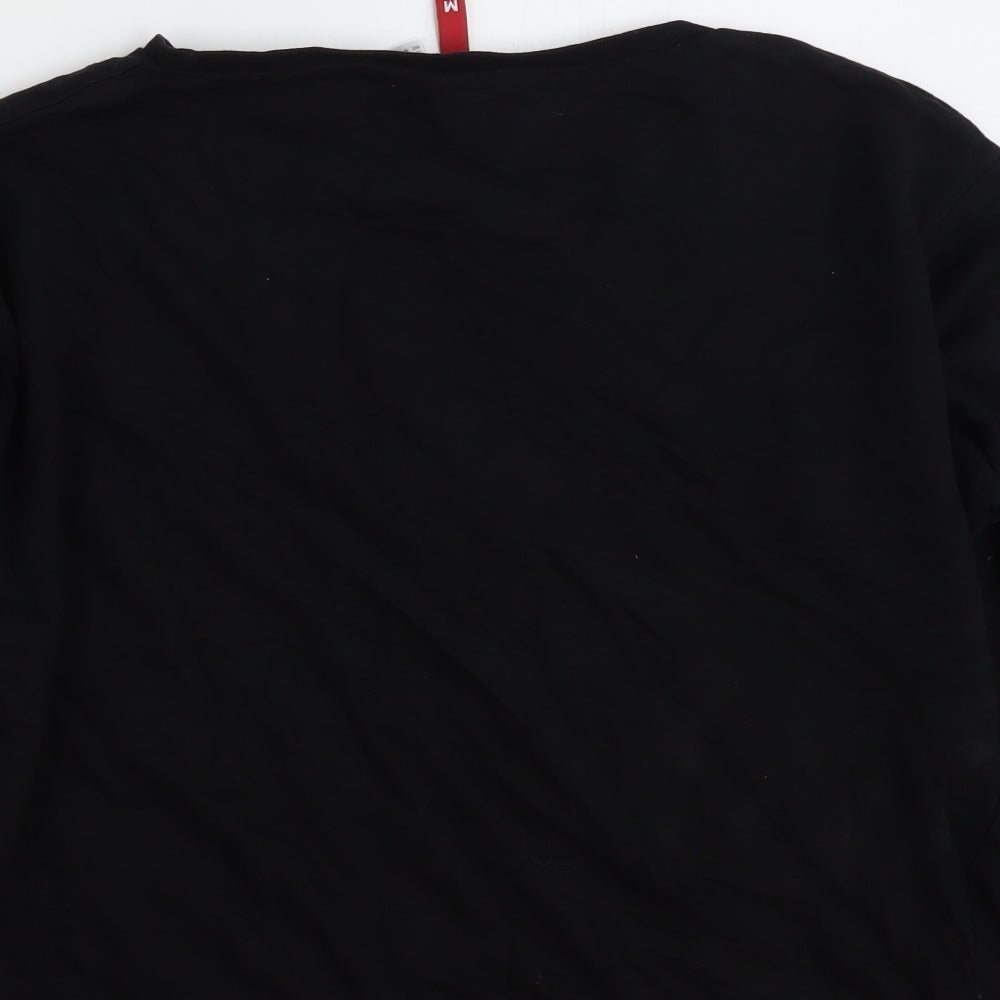 H&M Womens Black 100% Cotton Pullover Sweatshirt Size M Pullover - Keep Calm & Get over it