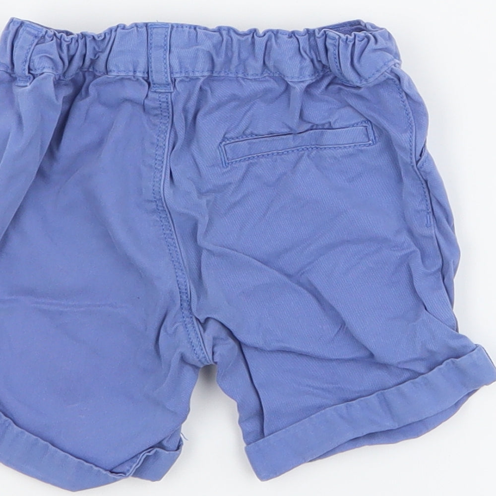 Marks & Spencer Baby Blue 100% Cotton Cropped Trousers Size 12-18 Months Pullover